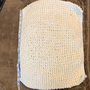 Handmade tiny baby blanket-ivory
